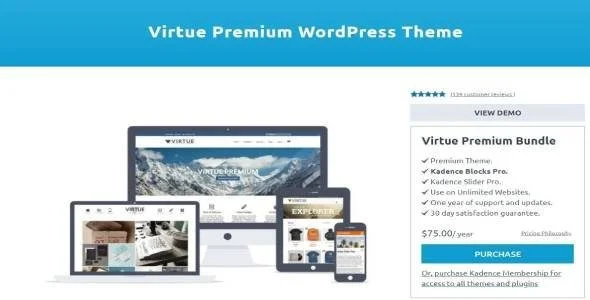 Virtue Premium nulled Themes 4.10.4